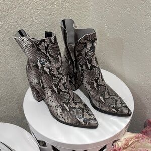 Snakeskin Ankle Boots